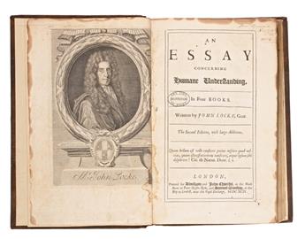 LOCKE, JOHN. An Essay concerning Humane Understanding. 1694